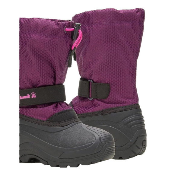 Kamik Kids' Finley Grape and black Winter Boots size 11 NWT